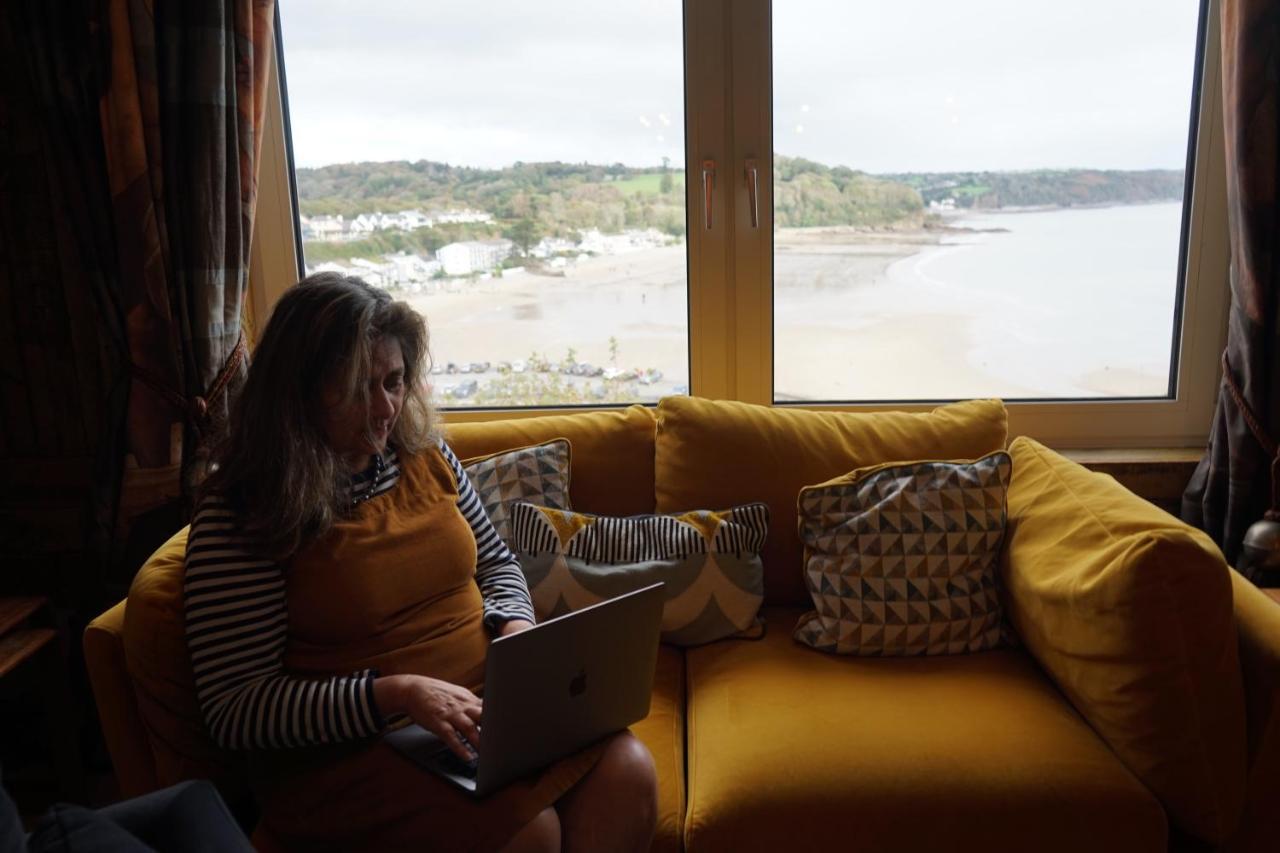 Beach House With Sea Views Over Saundersfoot Bay المظهر الخارجي الصورة
